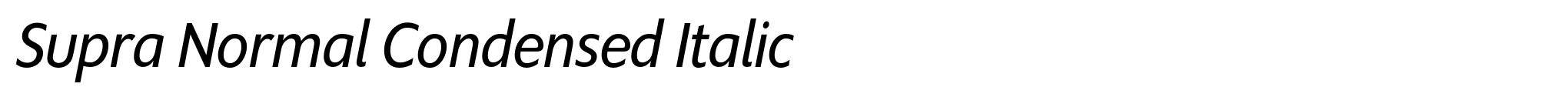 Supra Normal Condensed Italic image